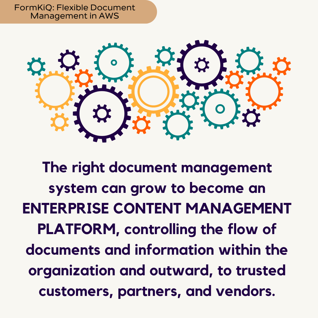 The right document management system can grow into an Enterprise Content Management Platform
